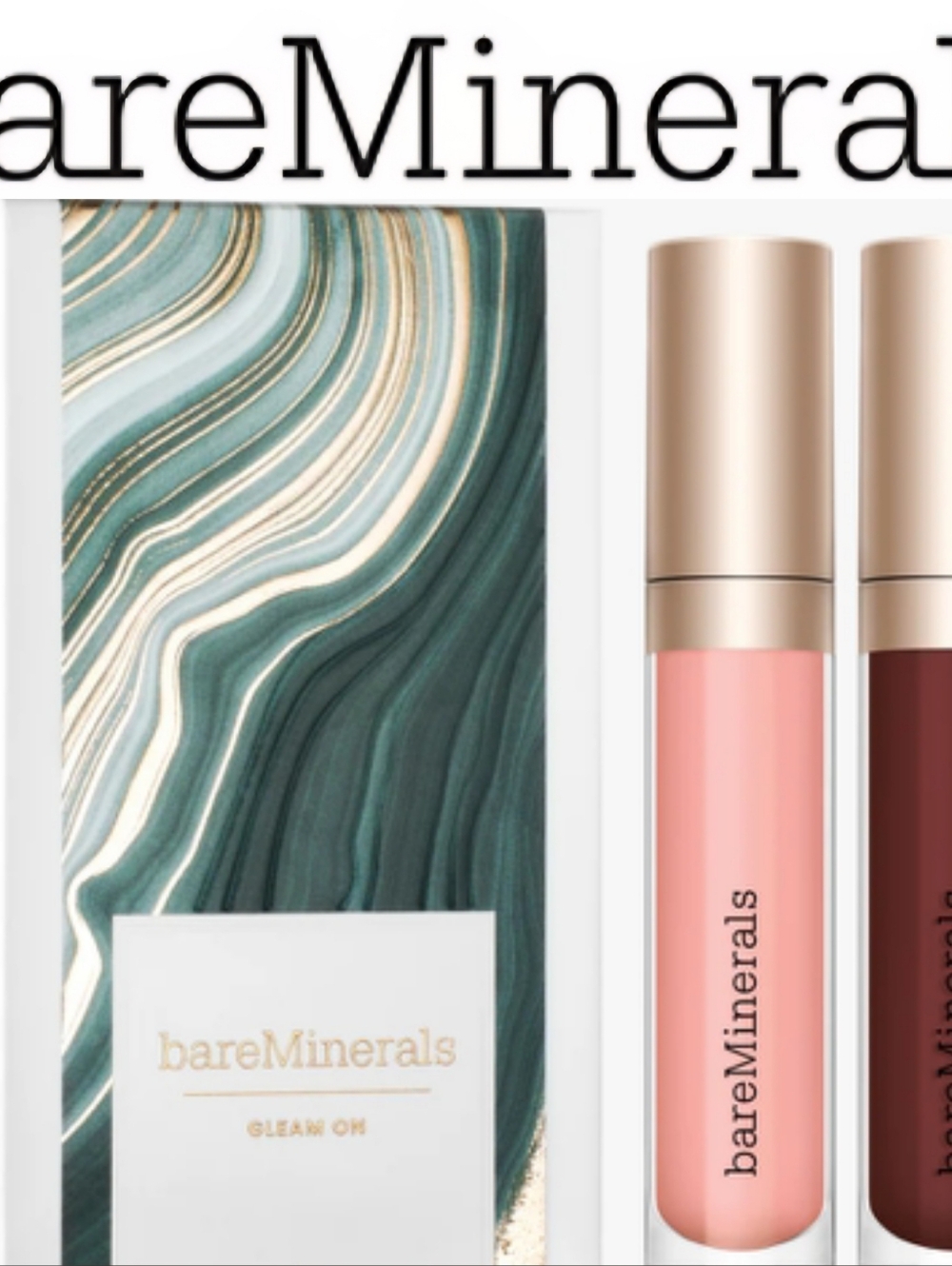 BareMinerals Gleam On Full Size Lip Gloss-Balm Duo